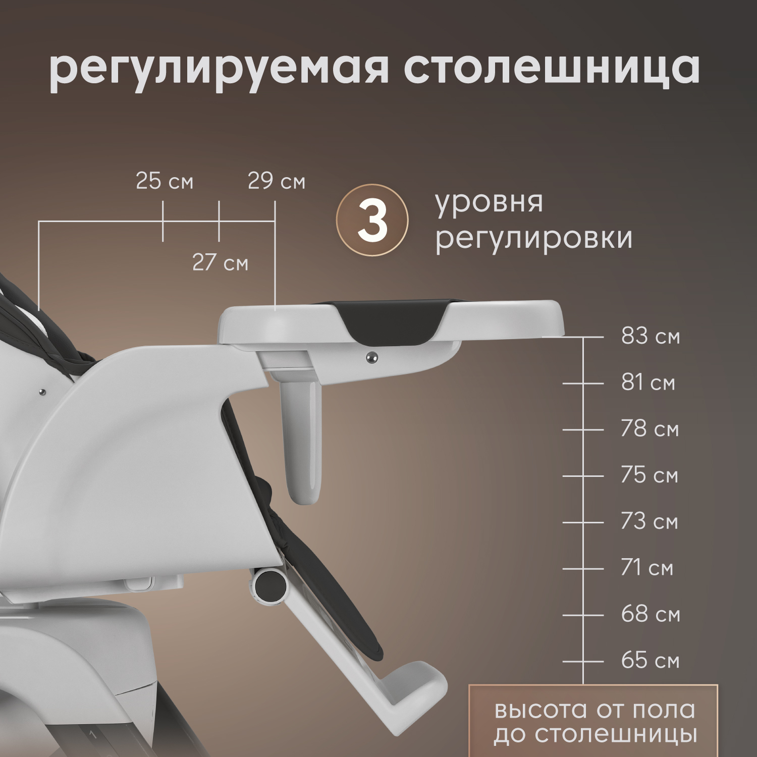 Стульчик для кормления Nuovita Unico Gloria серый - фото 5