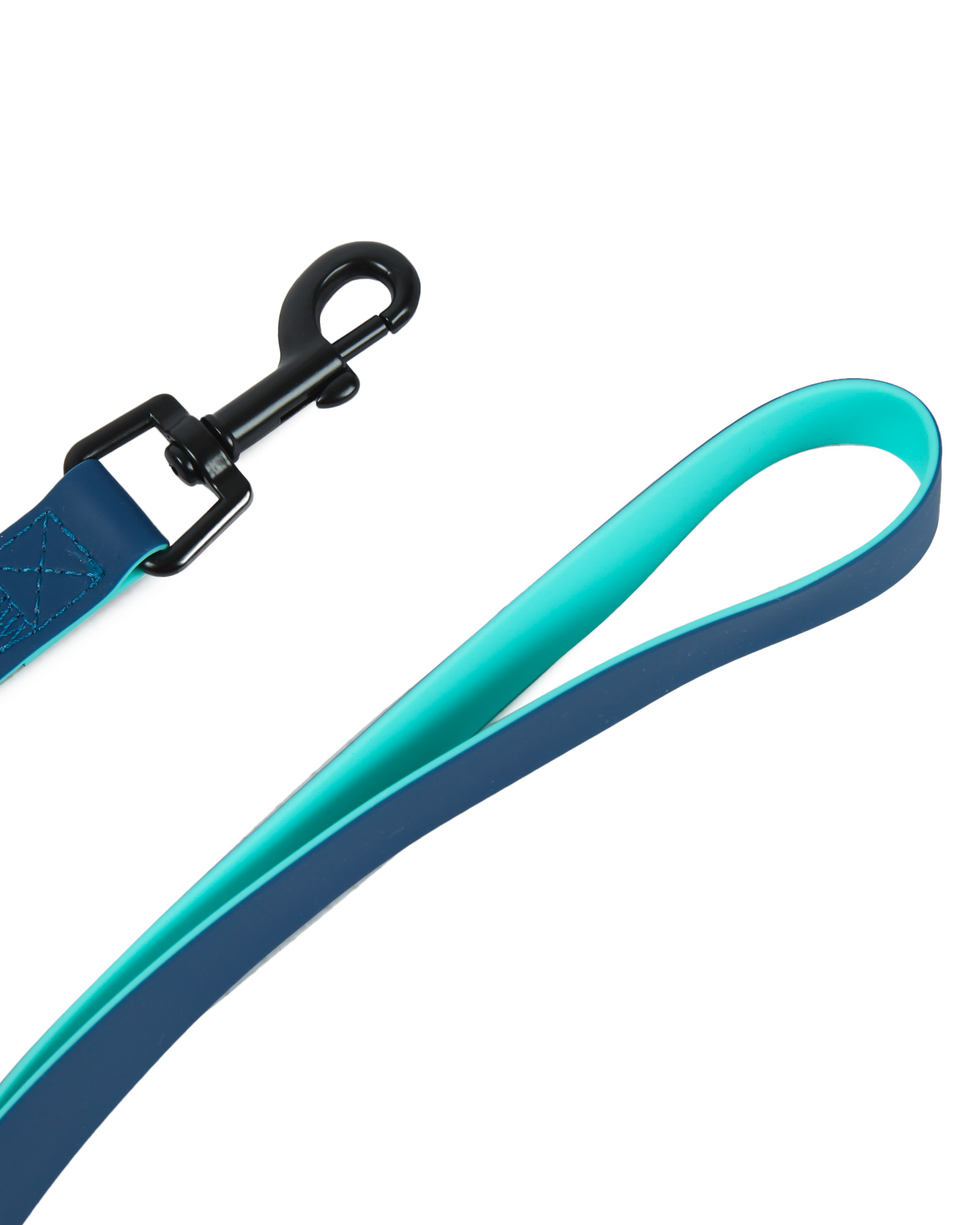 Поводок для собакaks Barbaks двухцветный голубо-синий водостойкий ПВХ 2.0*120см - фото 3