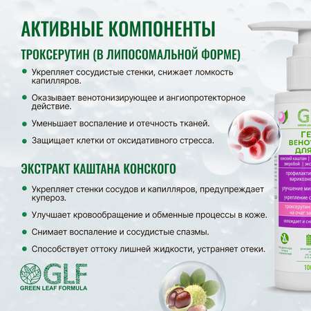 Гель Green Leaf Formula Венотоник 100 мл
