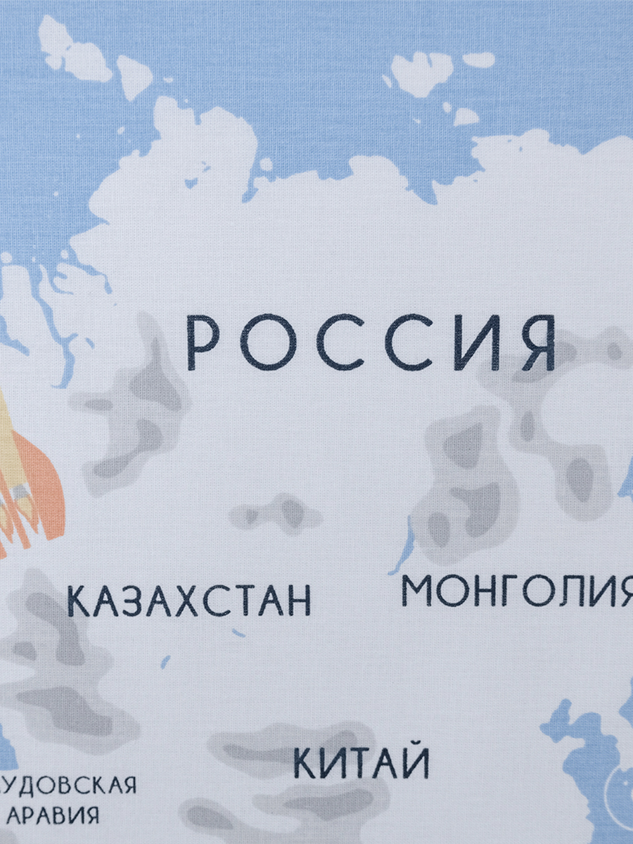 Комплект постельного белья BRAVO kids dreams Maps полутораспальный 3 предм. - фото 8