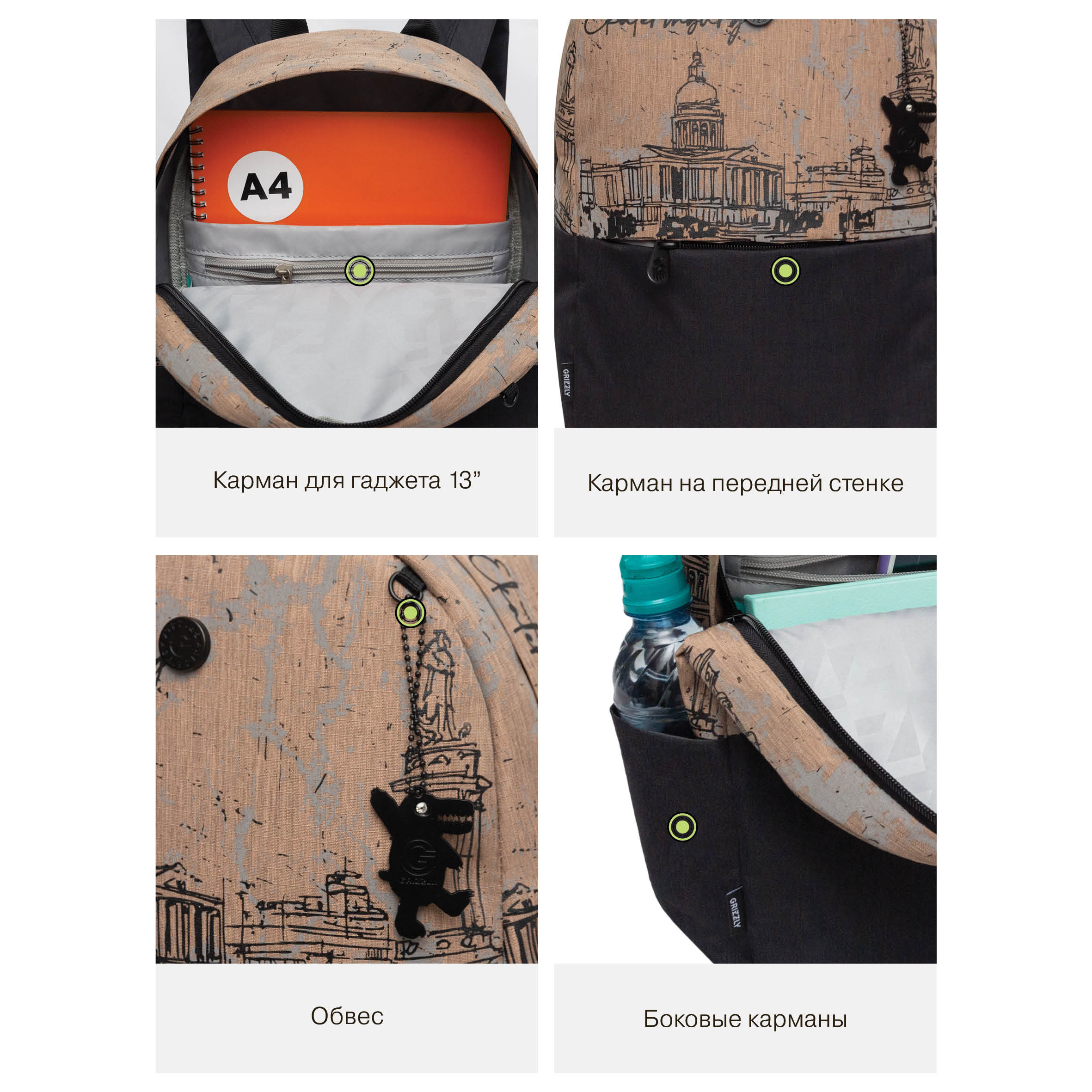 Рюкзак Grizzly для девочки - фото 12