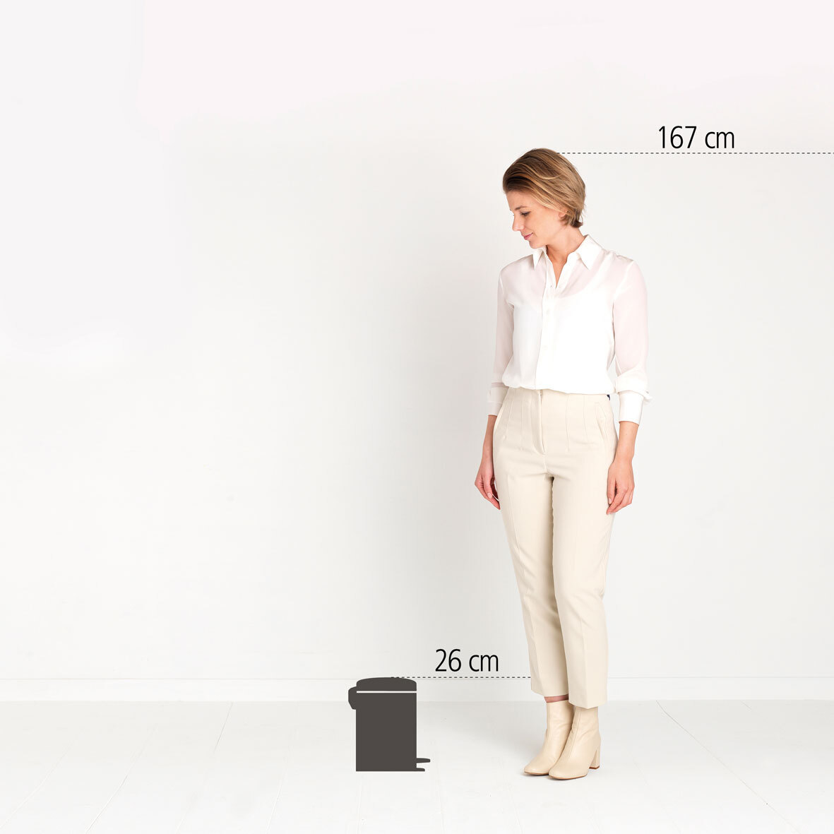 Бак мусорный Brabantia NewIcon с педалью черный 3л 113321 - фото 2