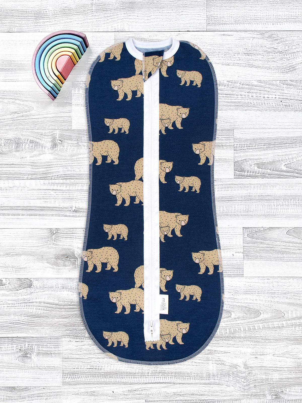 Конверт пеленальный (кокон) Mjolk голубой - фото 2