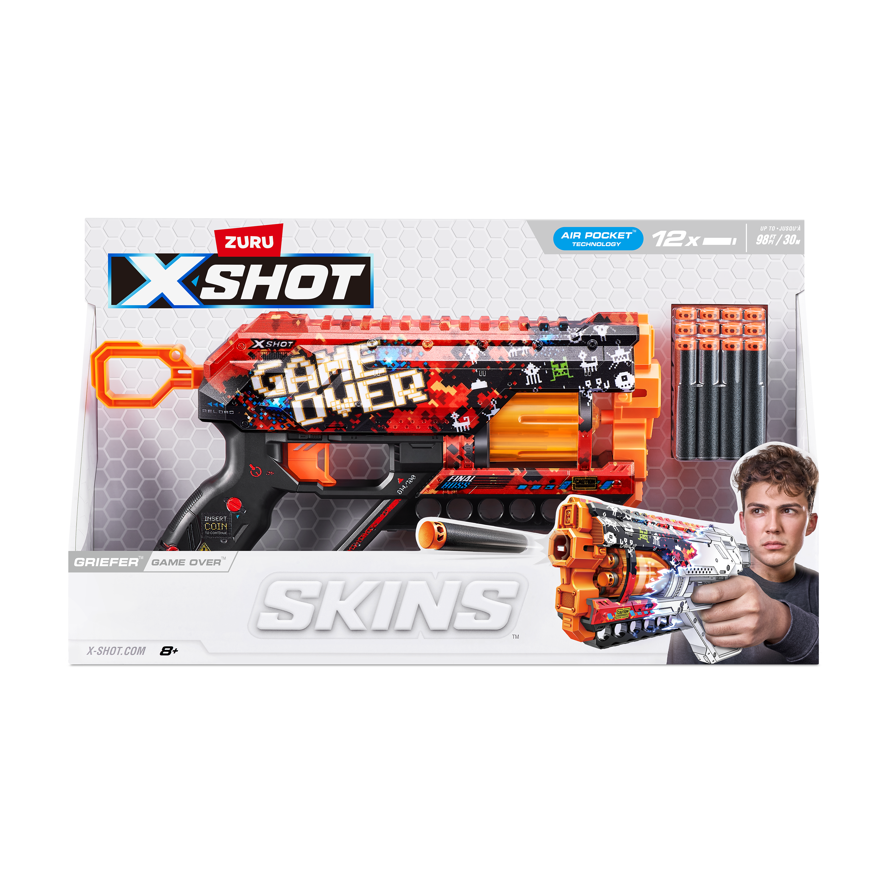 Бластер Zuru XSHOT  Skins Грифер Конец игры - фото 10