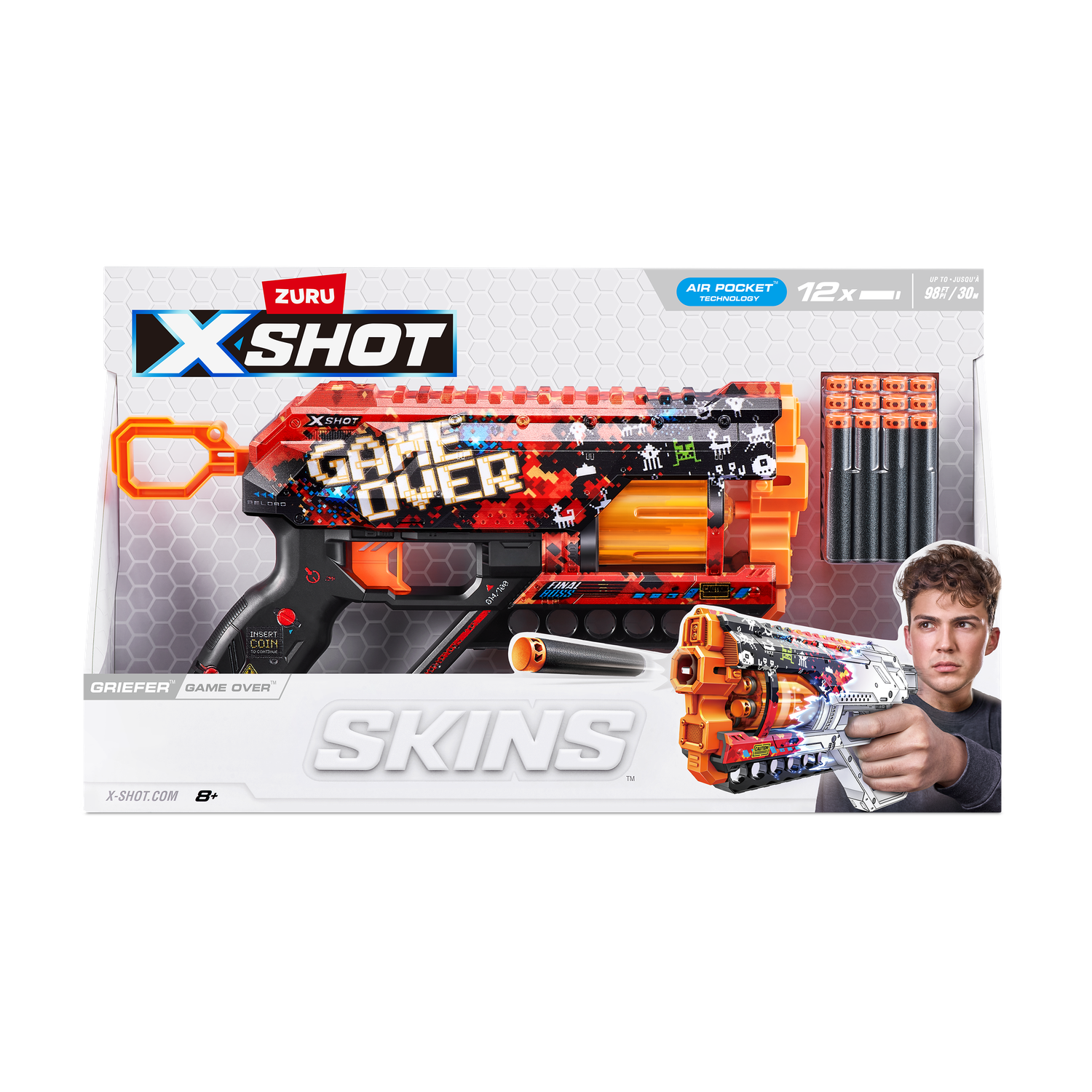 Бластер Zuru XSHOT  Skins Грифер Конец игры - фото 10