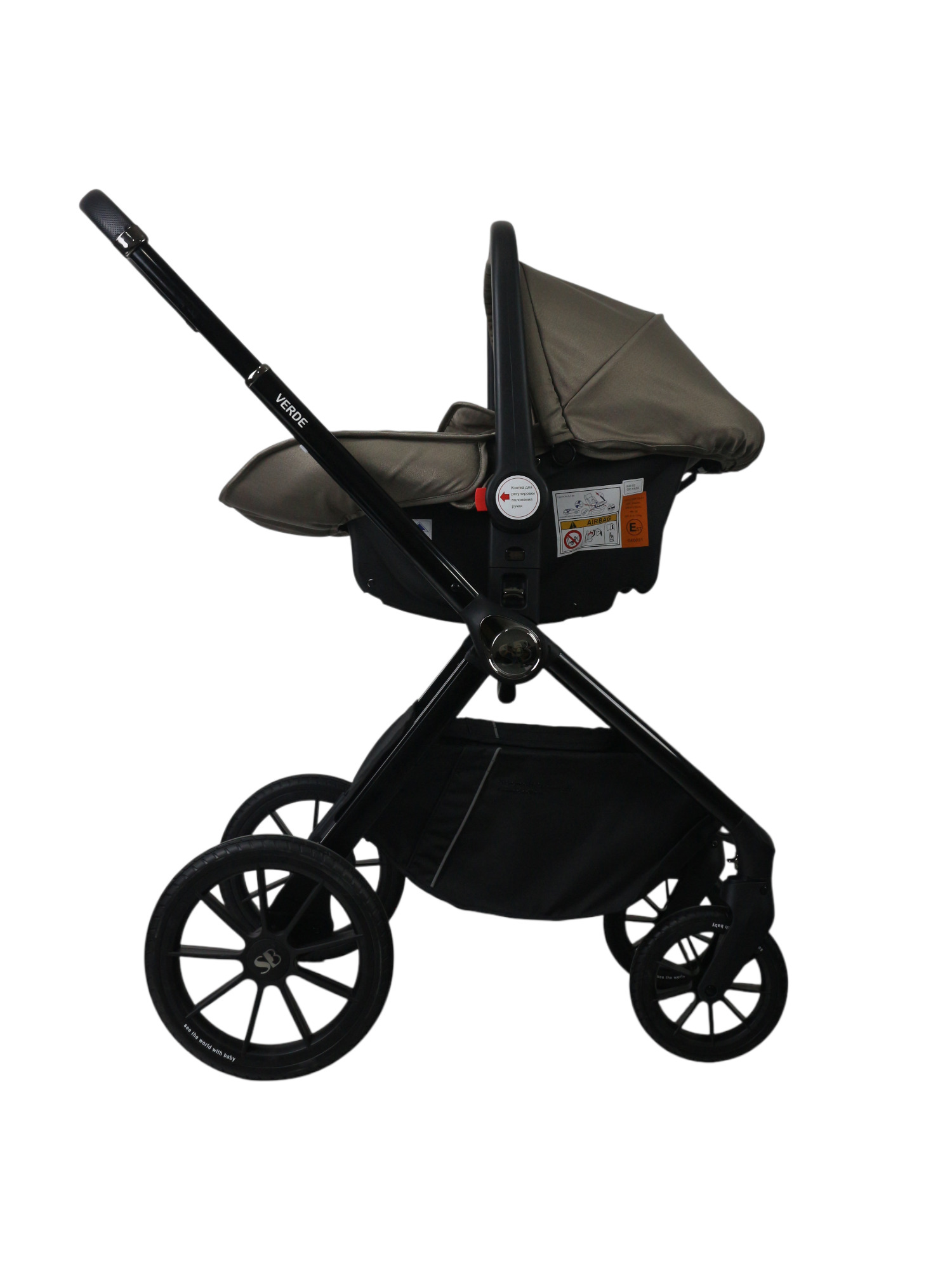 Коляска 3в1 Sweet Baby Verde Beige (Black Glossy) бежевый - фото 4