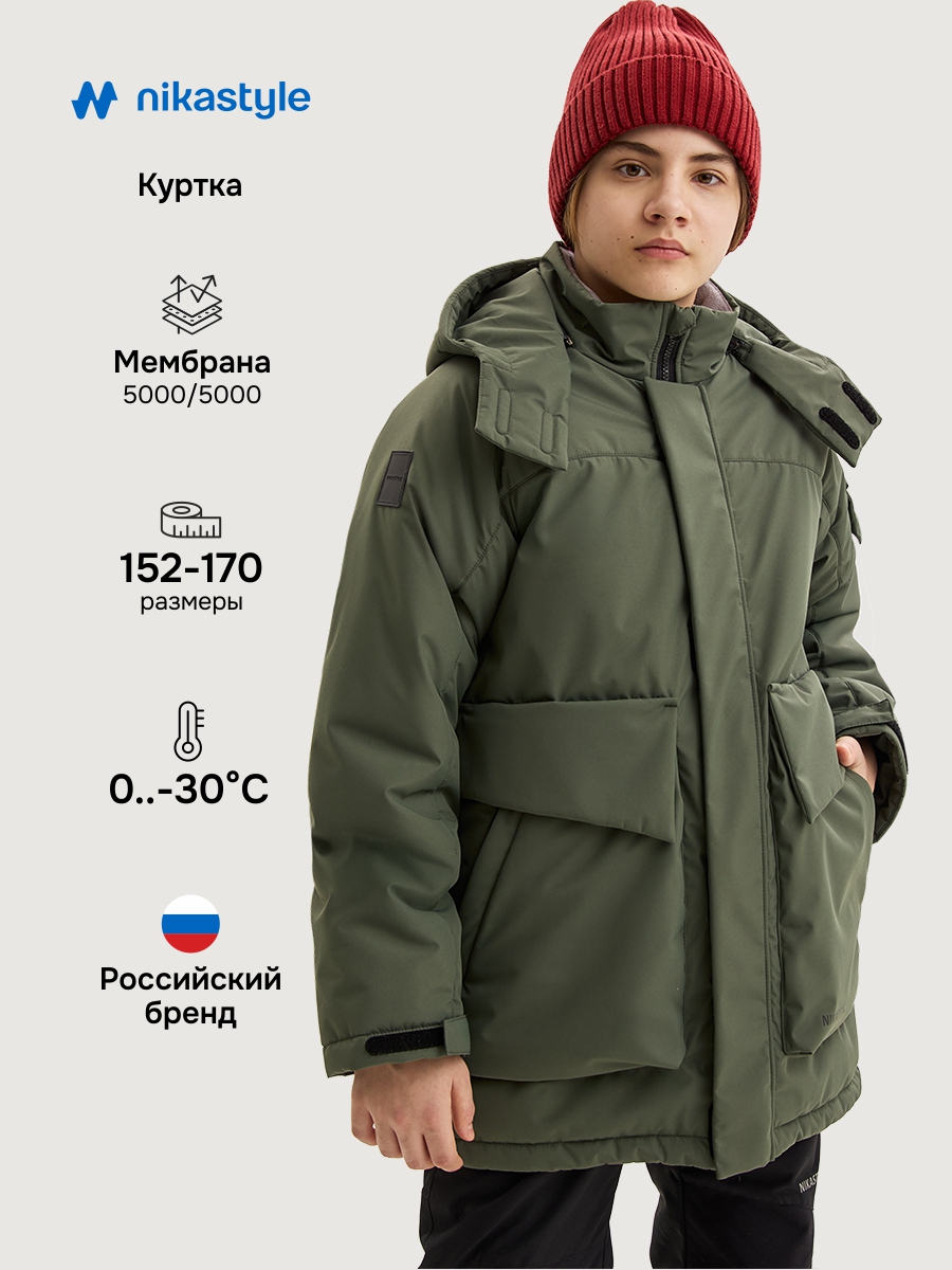 Куртка NIKASTYLE 4з7725 хаки - фото 2