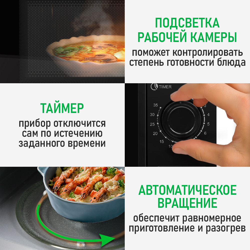 Микроволновая печь MARTA черный - фото 5