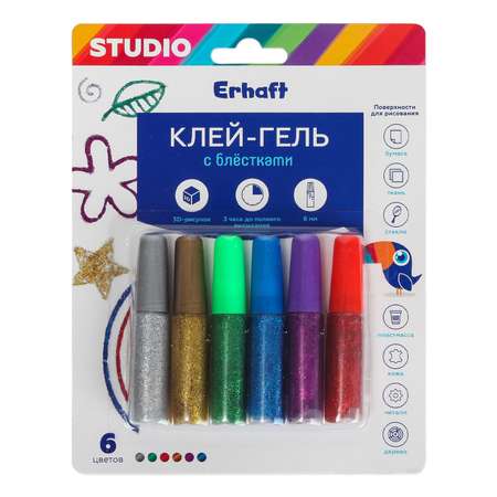 Клей канцелярский Erhaft 6 шт.