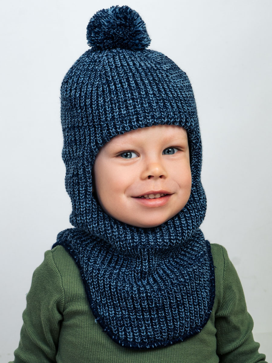 Шапка-шлем ПриКиндер U-W_22324 Цвет: Синий меланж - фото 10