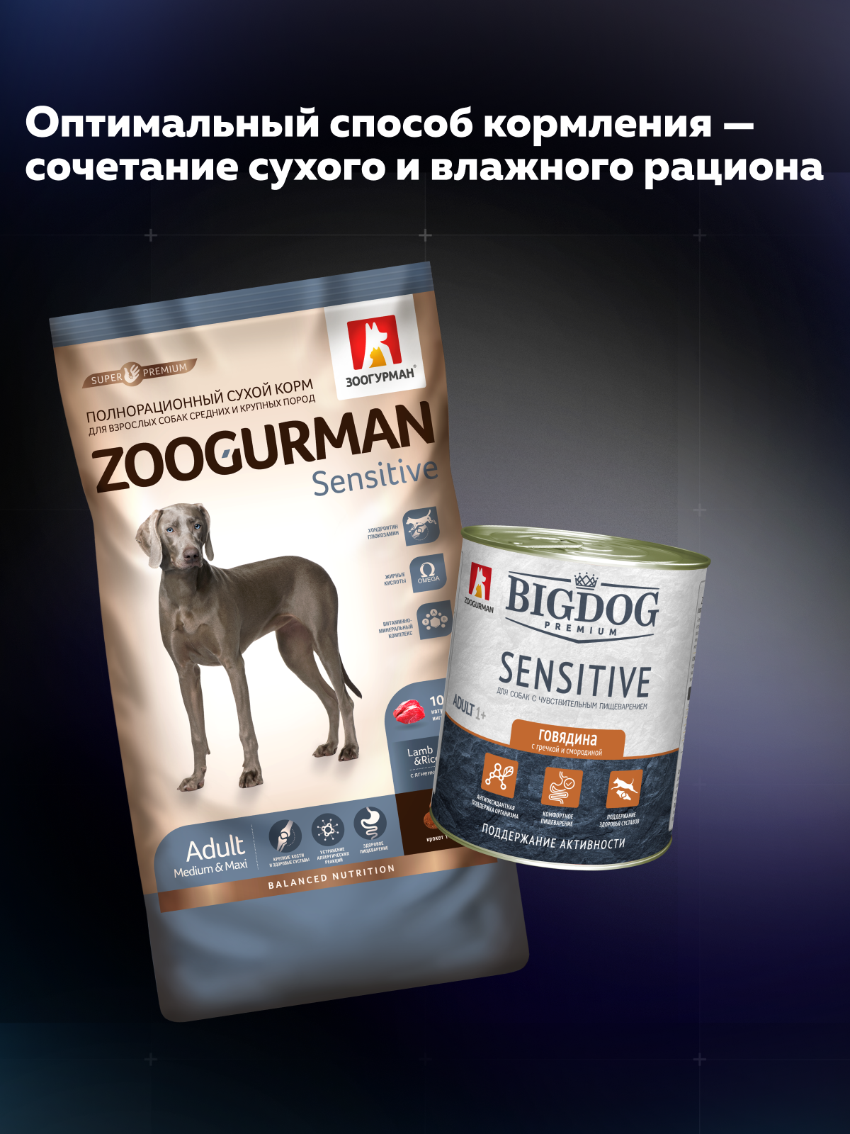 Корм влажный Зоогурман BIG DOG Premium SENSITIVE, c Говядиной, гречкой и смородиной, 850 г х 6шт. - фото 7