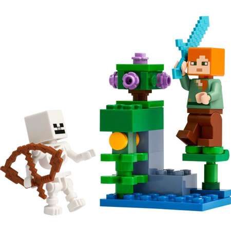 Конструктор LEGO Minecraft Столкновение в пышной пещере блочный