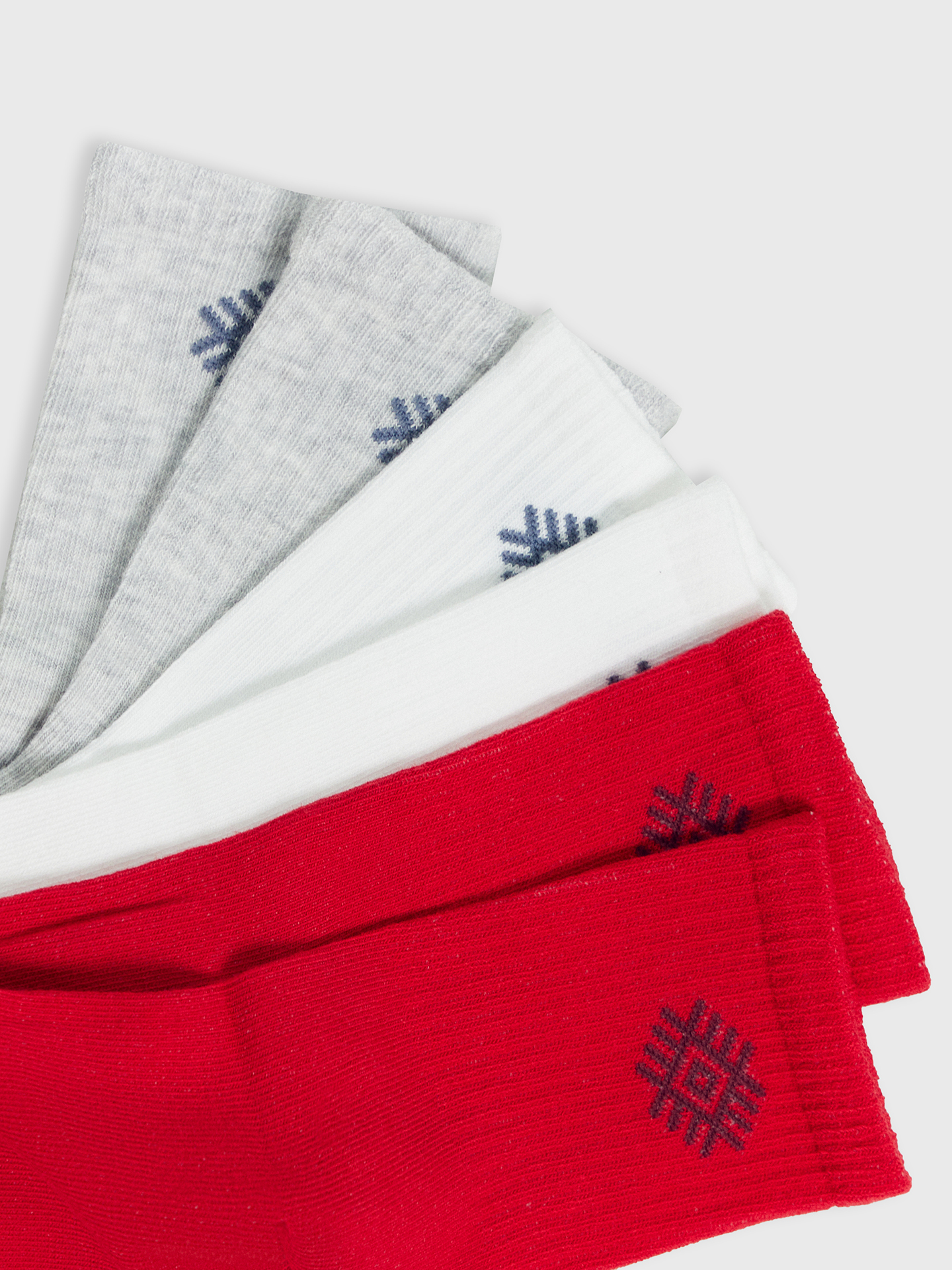 Носки 3 пары Mark Formelle (Марк Формэль) 444A-2775/белый /я.красный /св.сер.меланж - фото 4