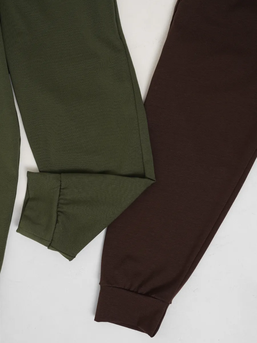 Спортивные брюки 2 шт Супер Пупс 2пр/штаны/хаки/шоколад - фото 18