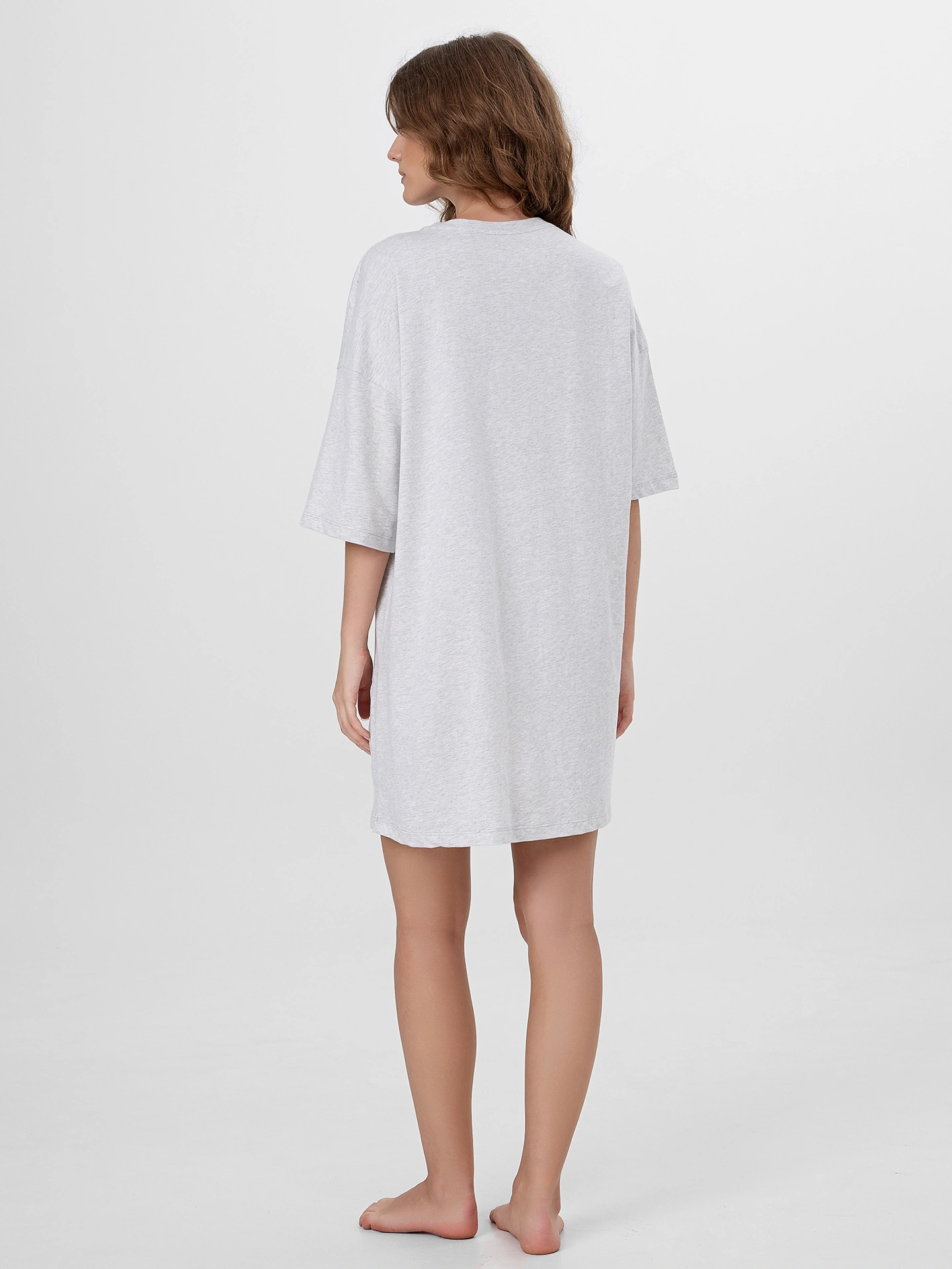 Сорочка ночная Mark Formelle (Марк Формэль) 512079/серый меланж 4306-А +печать2(2) - фото 2