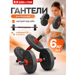 Набор блинов с грифом БлинДаГриф Гантель 3кг 2шт