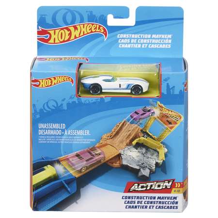 Трек Hot Wheels Construction Mayhem с пусковой установкой
