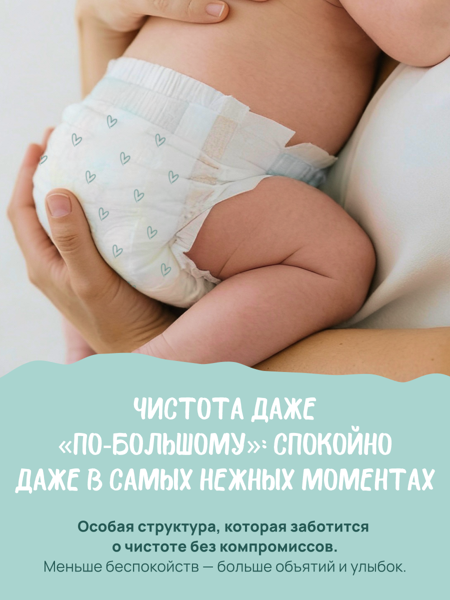 Подгузники KIRULYA для новорожденных NB (2-5) 72 шт. - фото 7