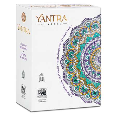 Чай Классик Yantra черный с бергамотом Деликатный бергамот 100 пакетиков