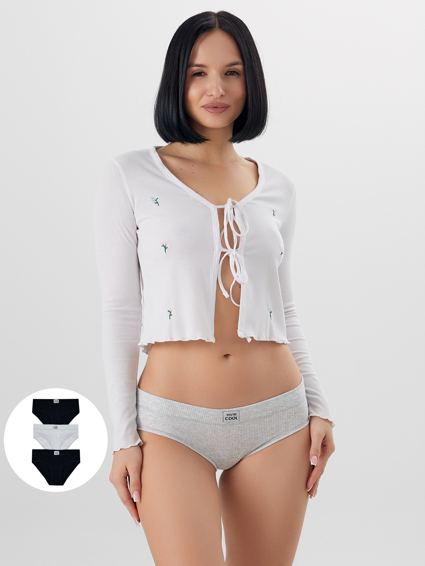 Трусы 3 шт Mark Formelle (Марк Формэль) 412491-3/серый меланж 4306-А +черный +черный - фото 1