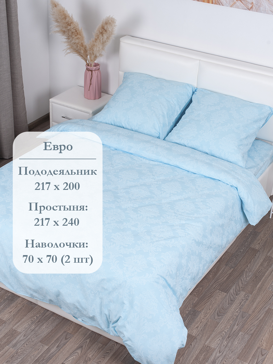 Комплект постельного белья MILANIKA Аквамарин евро 4 предм. - фото 2