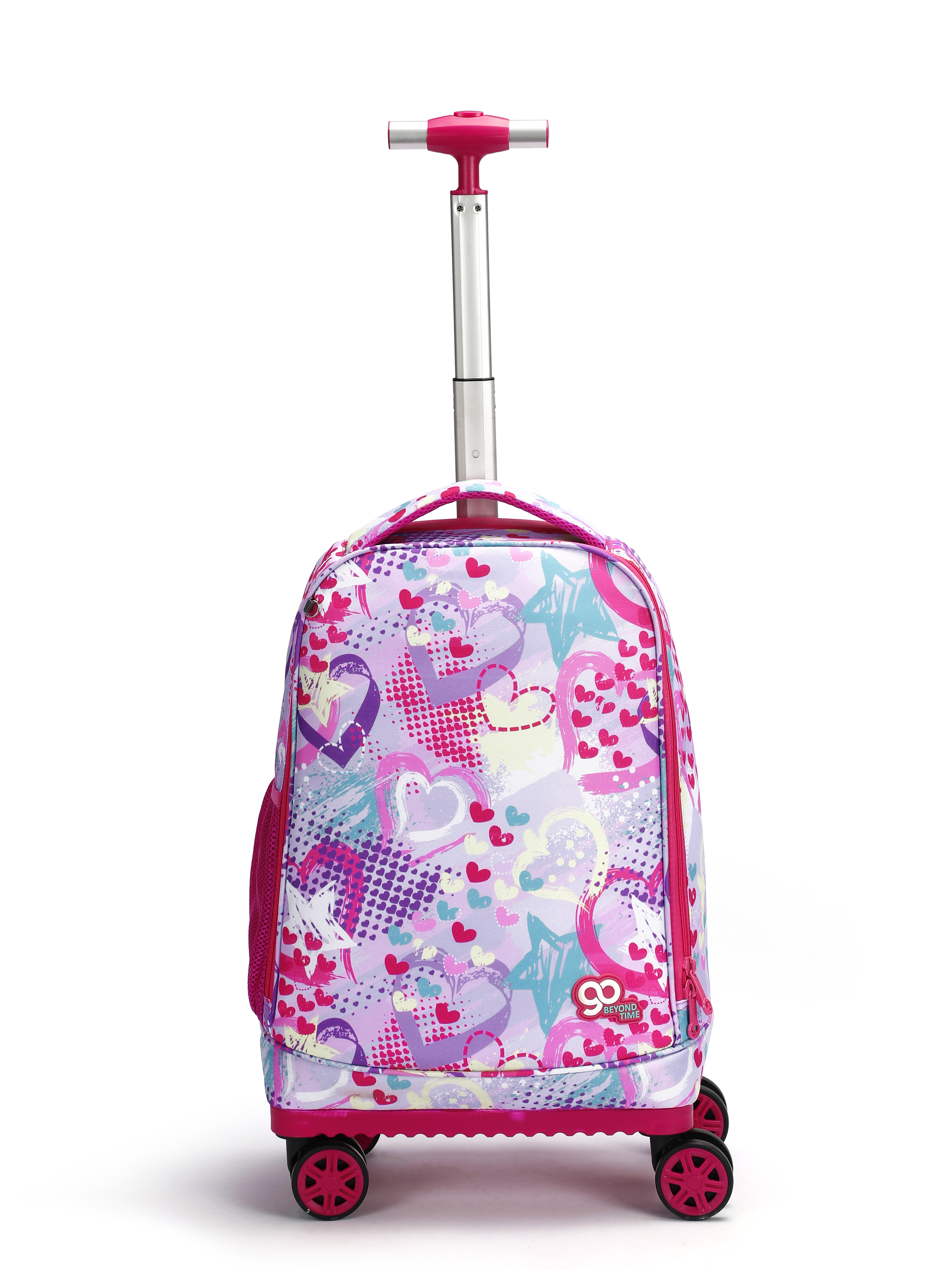 Чемодан Beyond time Сердечки на светлом фоне - фото 6