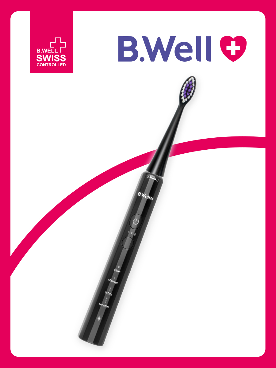 Изображение товара Звуковая электрическая зубная щетка B.Well MED-870 черный с 4 режимами