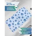Коврик для ванны VILINA c присосками для животных 43х90 см. голубой