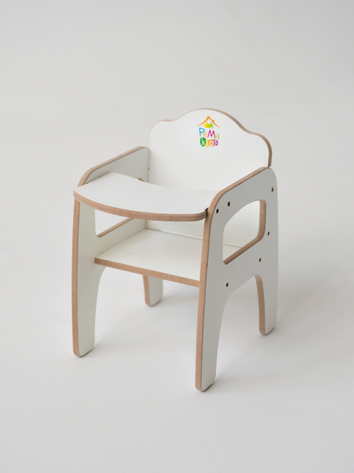 Аксессуар для кукол Pema kids стульчик для кормления 475734 Стульчик для кормления кукольный Белый ЛМДФ - фото 9