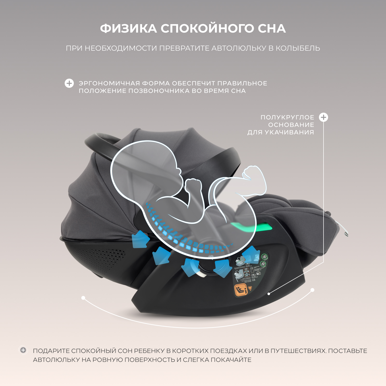 Автокресло Rant Perla 0 (0 -13 кг) серый - фото 7