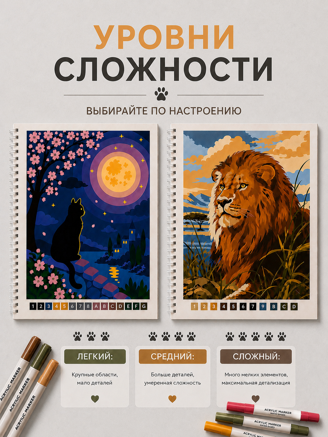 Раскраска по номерам МАРЧАН антистресс Коты и Котики - фото 4
