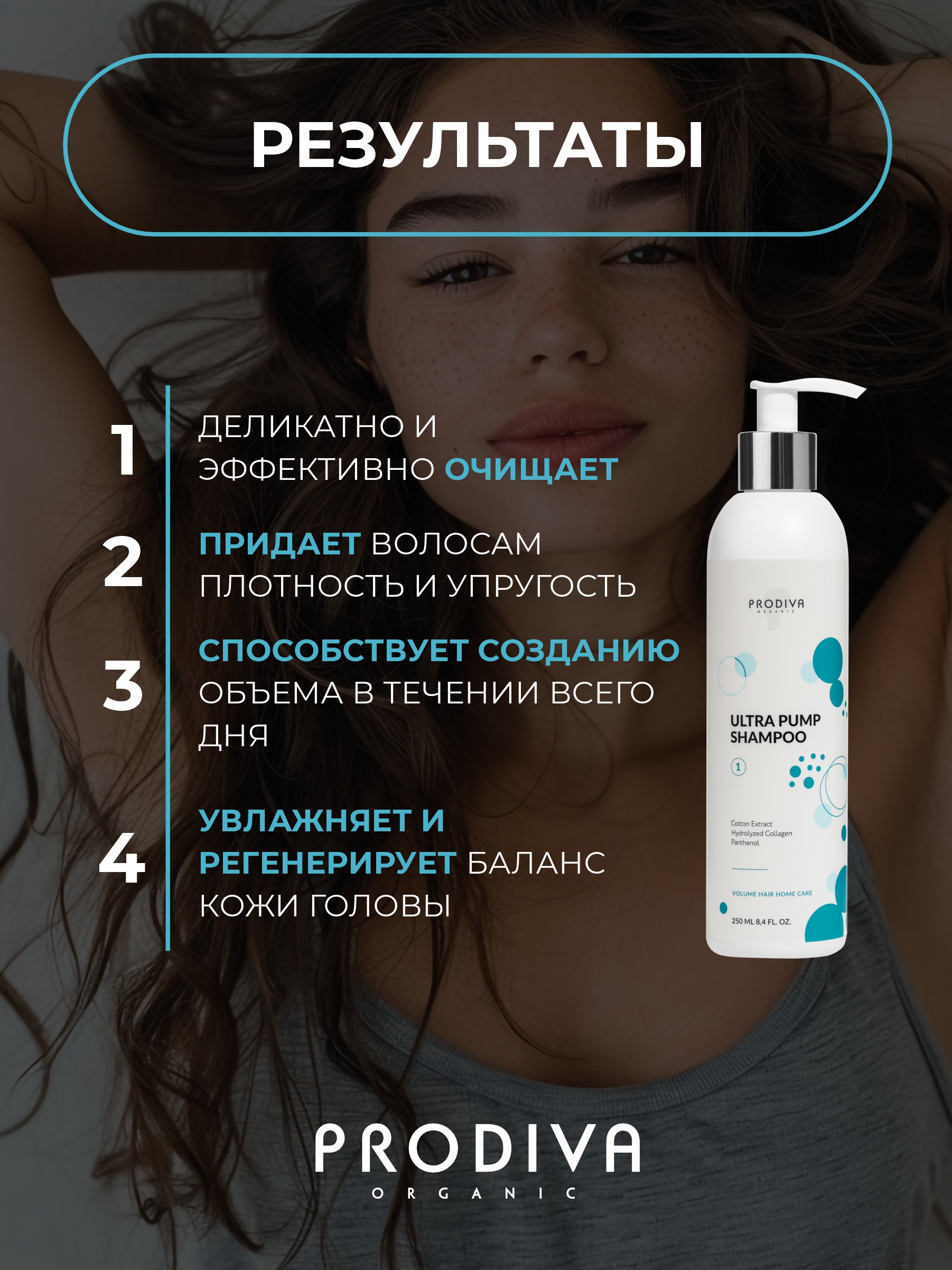 Шампунь PRODIVA для объема и плотности волос 250 мл - фото 3