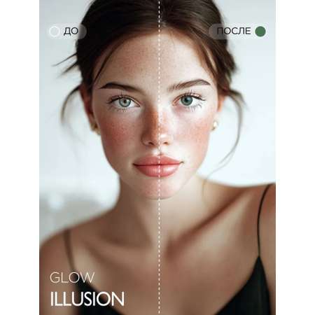 Контактные линзы ILLUSION glow green на 3 месяца -2.00/14/8.6 2 шт.