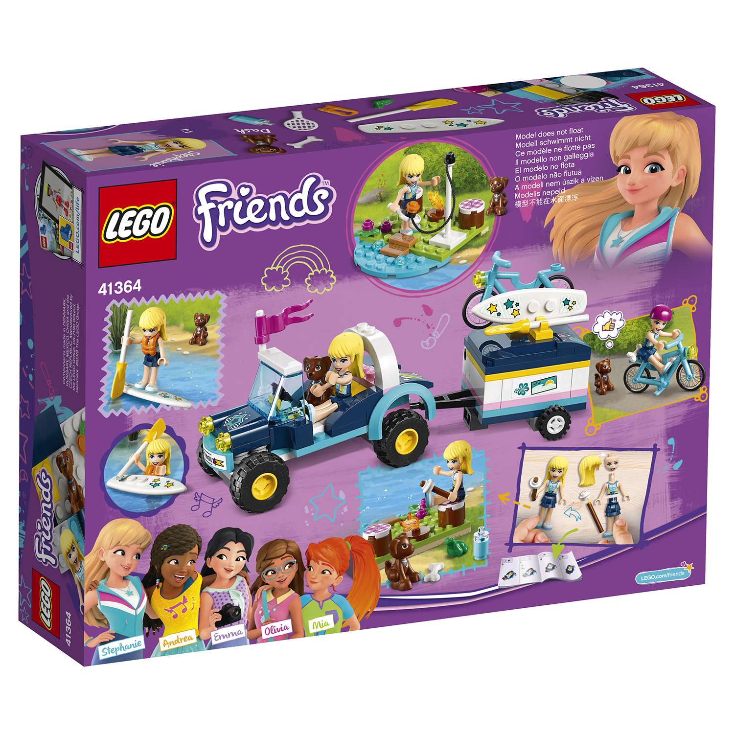 Конструктор LEGO Friends Багги с прицепом Стефани блочный - фото 3