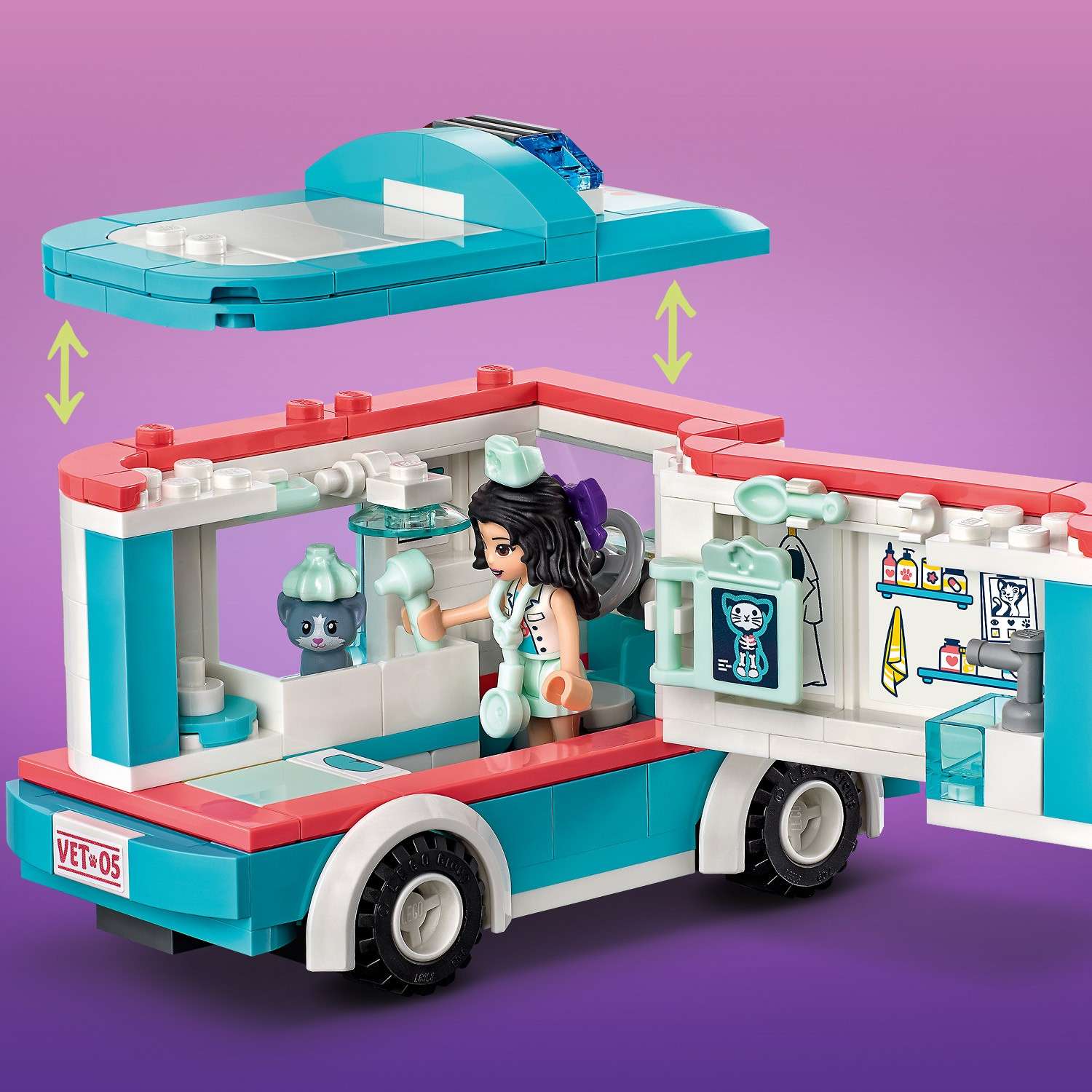 Конструктор LEGO Friends Машина ветеринарной помощи блочный - фото 4