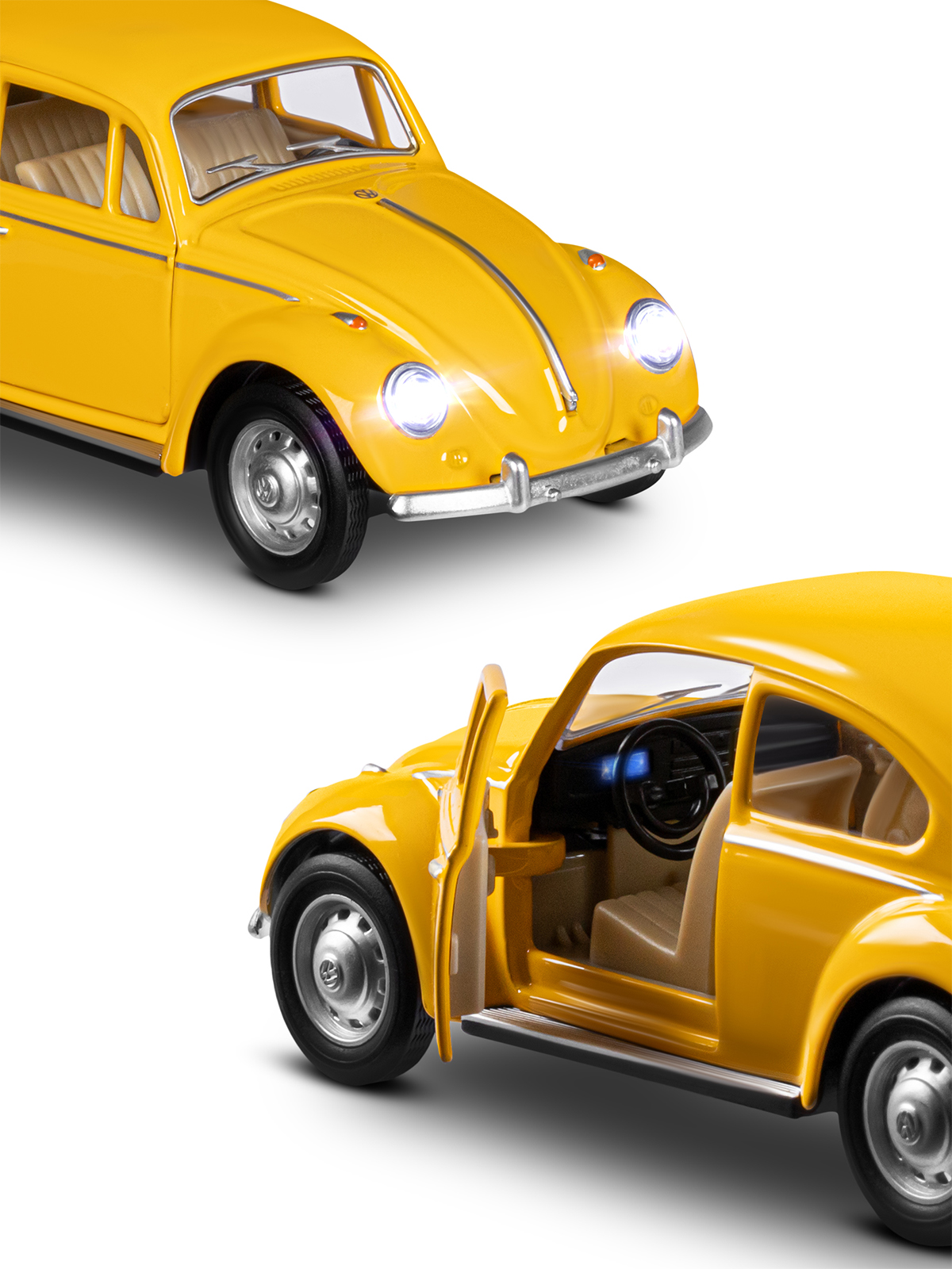 Автомобиль АВТОпанорама Volkswagen Classical Beetle 1967 1:28 JB1251658 - фото 10