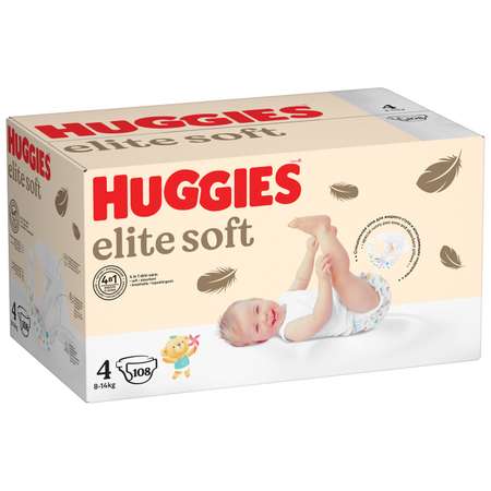Подгузники Huggies Elite Soft 4 (8-14 кг) 108 шт.