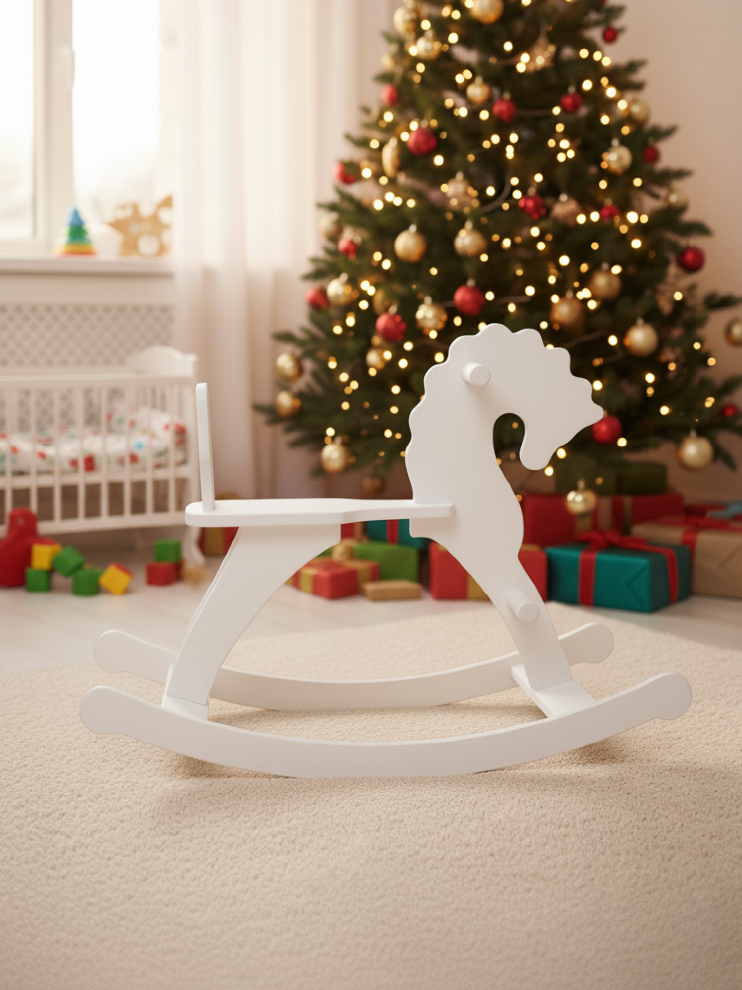 Качалка PAPPADO Лошадка белый - фото 8