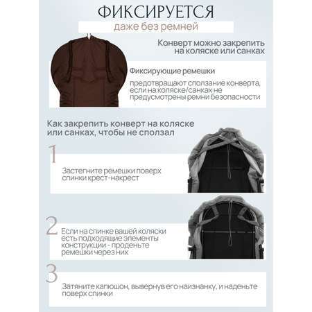 Конверт в коляску Чудо-Чадо New Classic коричневый
