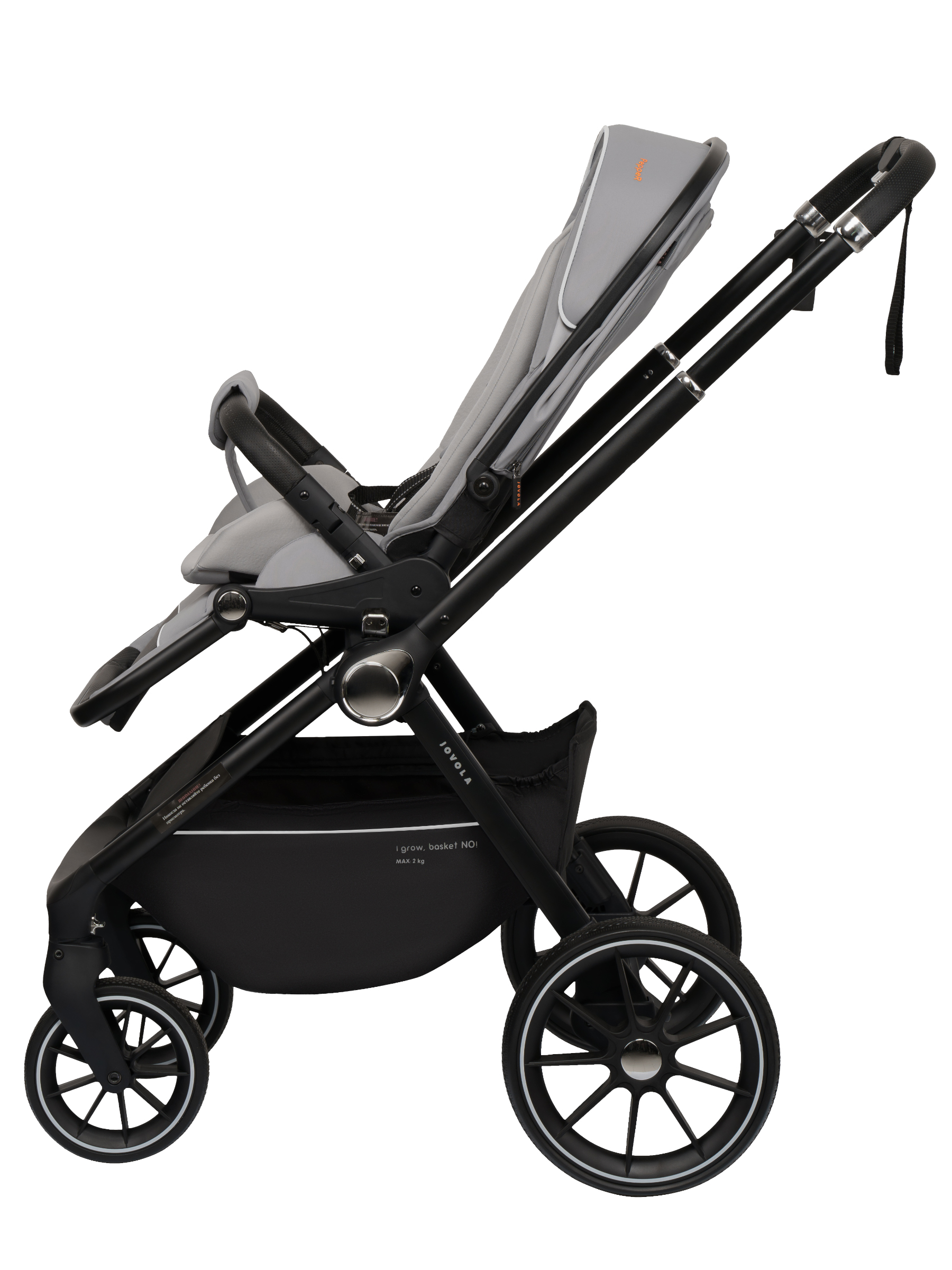Коляска прогулочная JOVOLA Pepper всесезонная серебряный - фото 16