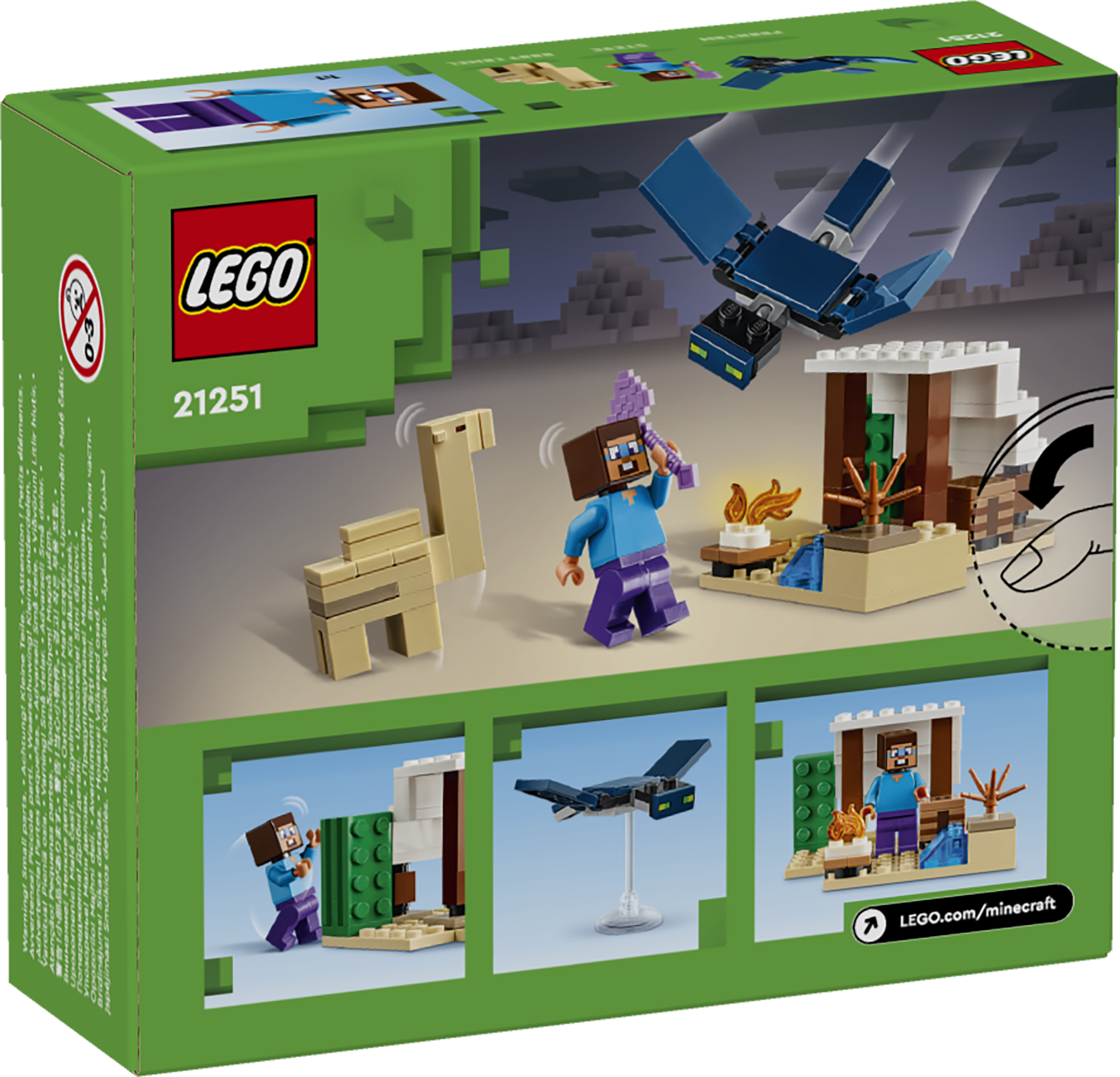 Конструктор LEGO Minecraft Экспедиция Стива по пустыне блочный - фото 4
