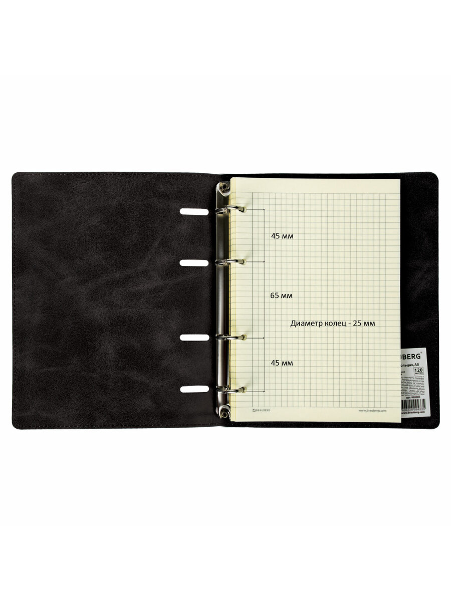 Тетрадь со сменным блоком Brauberg клетка 120 лист. - фото 5