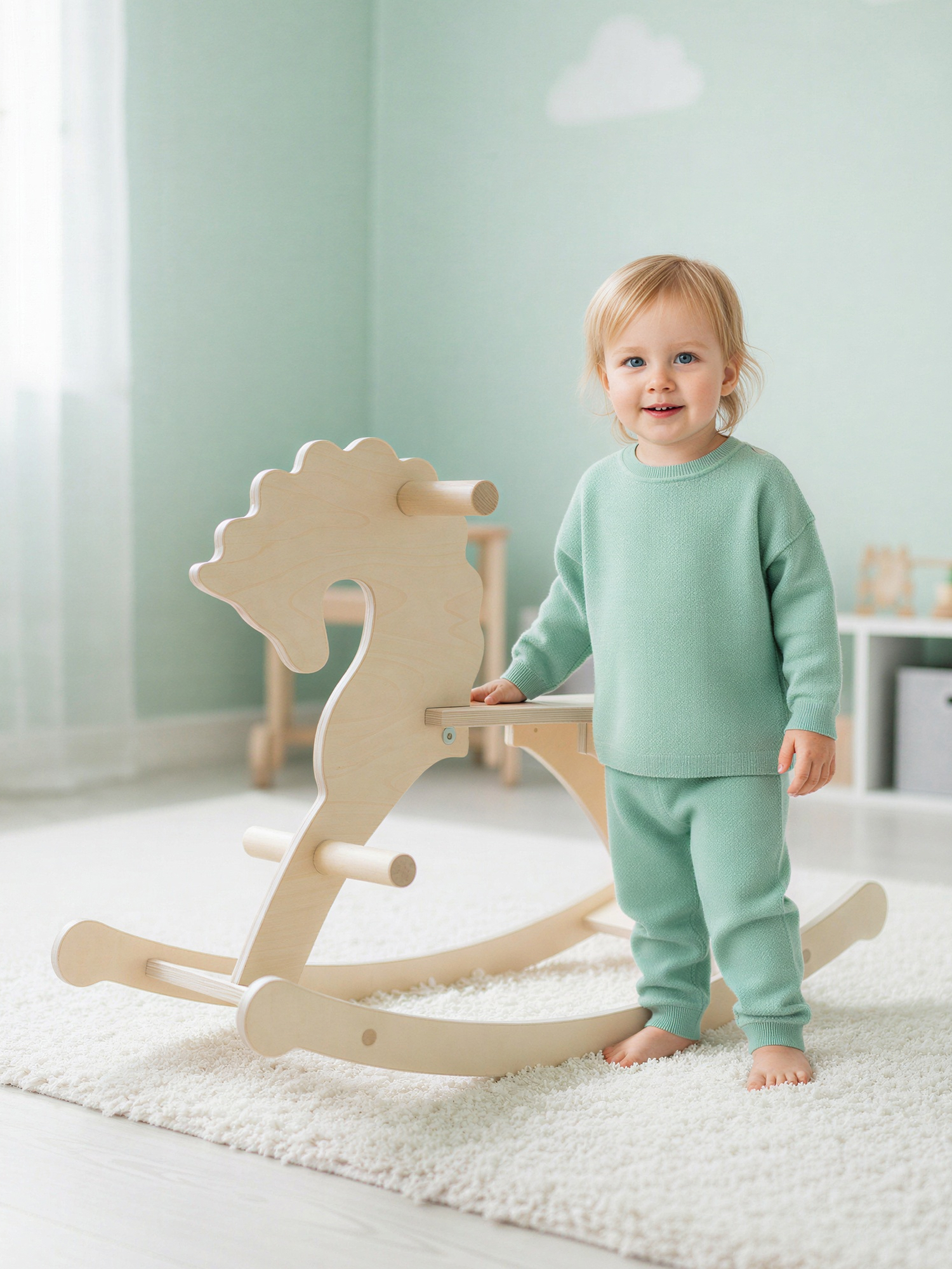 Качалка PAPPADO Лошадка бежевый - фото 8