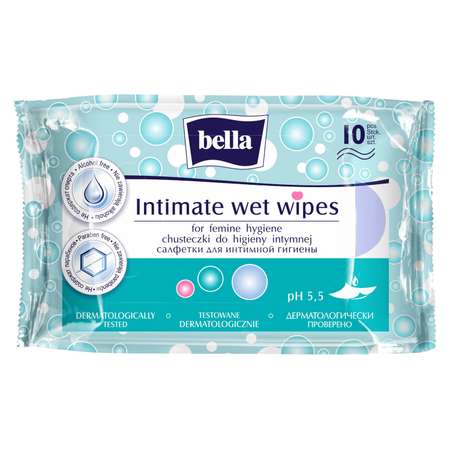 Влажные салфетки Bella для интимной гигиены 10 шт.