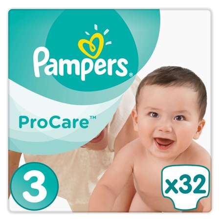 Подгузники Pampers Procare 3 (5-9 кг) 32 шт.