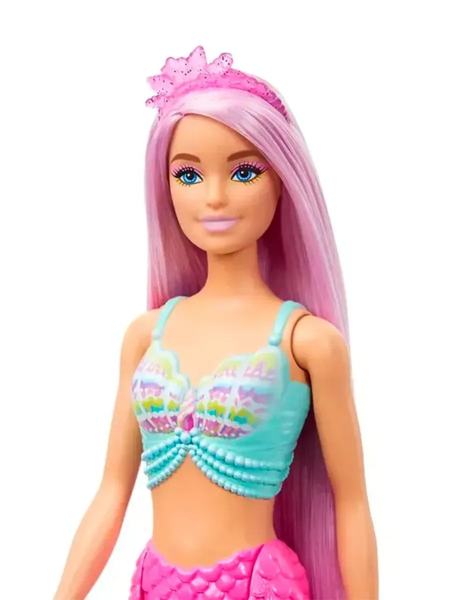 Кукла модельная Barbie Русалка с сиреневыми волосами высота 29 см HRR00 - фото 2