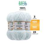 Пряжа для вязания ВЯЗЬ плюшевая Велюровая 100 г 160 м 3 шт