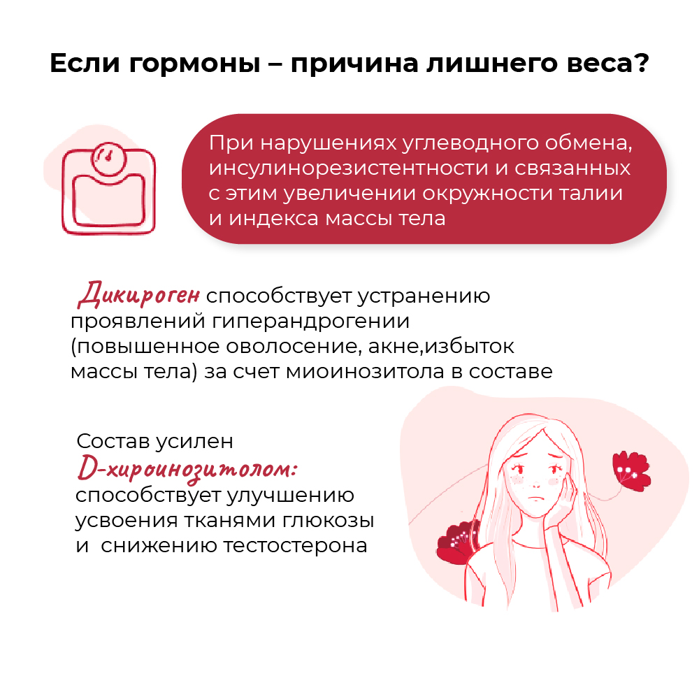 БАД Дикироген миоинозитол D-хироинозитол марганец фолиевая кислота - фото 6