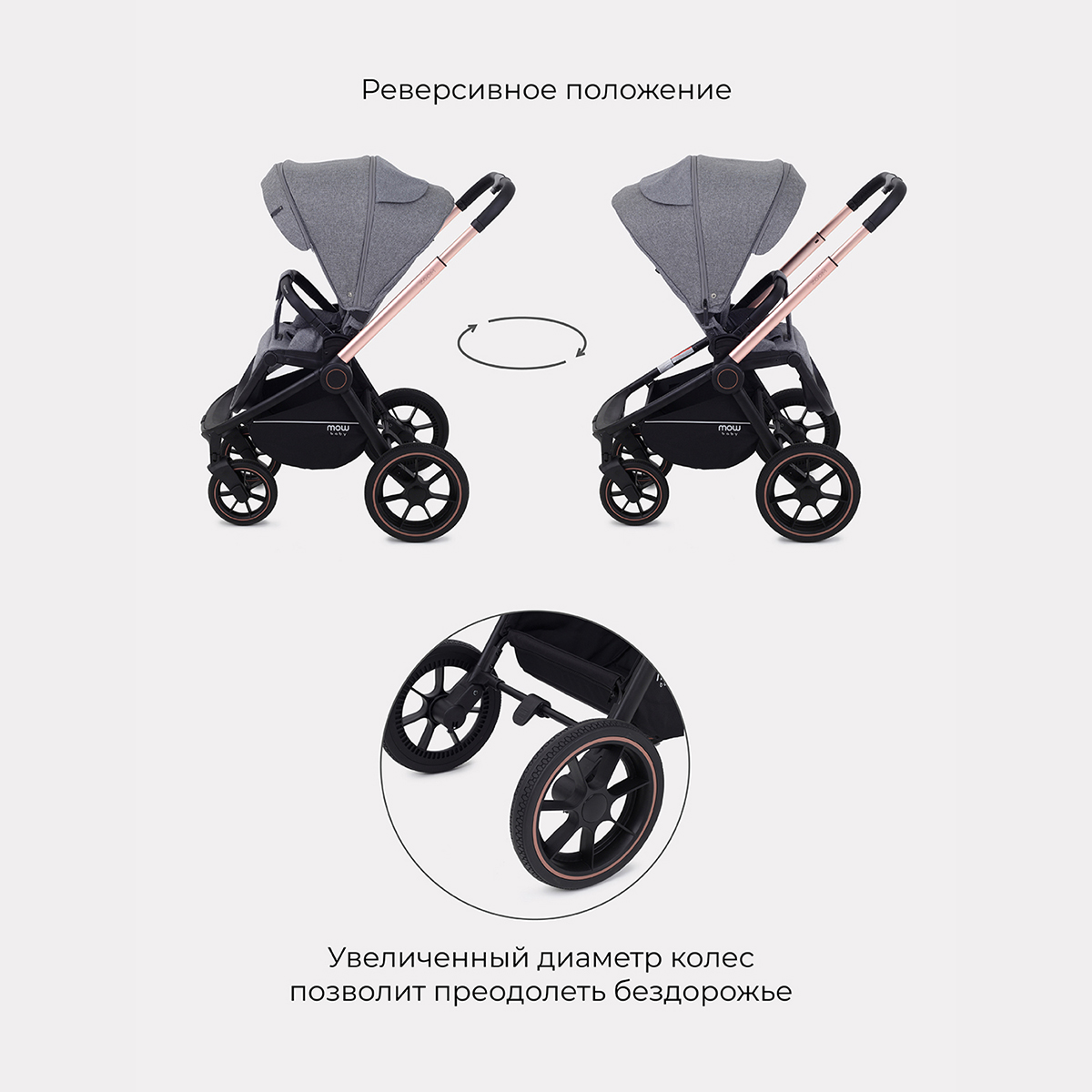 Коляска 3в1 MOWbaby Zoom - фото 11