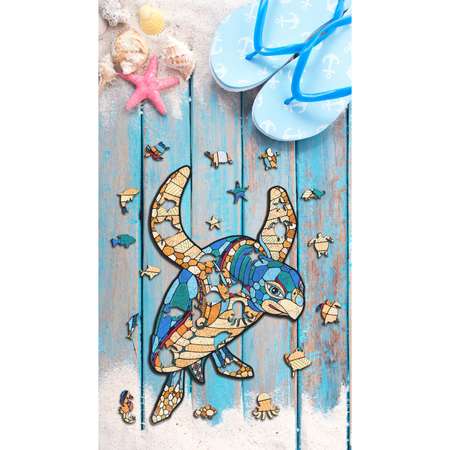 Пазл Eco Wood Art Морская Черепаха 39x55 см деревянный